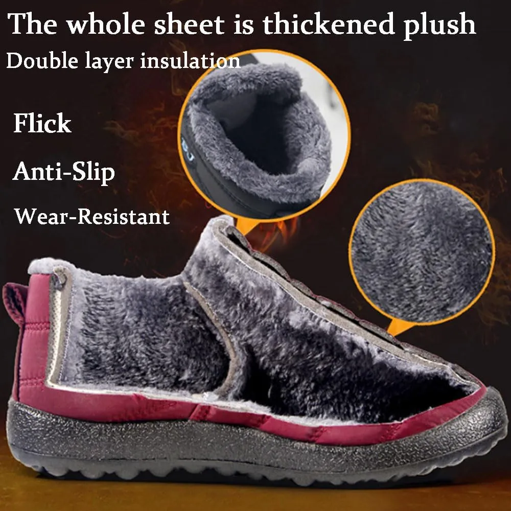 Indicativey Snow Boots, Gallen Winter Boots,Gallen Thermal Boots, Fur Lined Ankle Booties Walking Non Slip Shoes