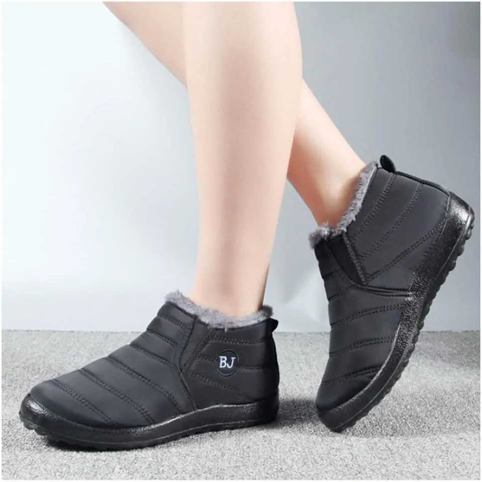 Indicativey Snow Boots, Gallen Winter Boots,Gallen Thermal Boots, Fur Lined Ankle Booties Walking Non Slip Shoes