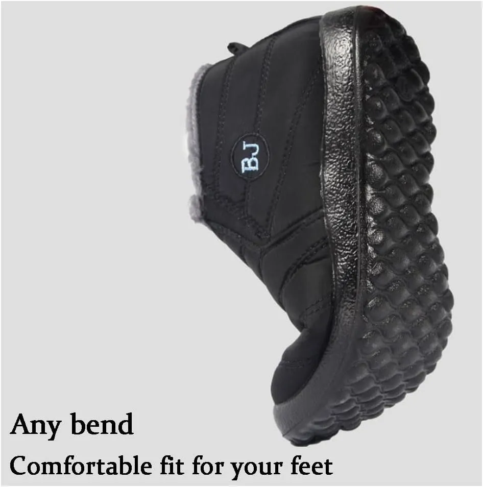 Indicativey Snow Boots, Gallen Winter Boots,Gallen Thermal Boots, Fur Lined Ankle Booties Walking Non Slip Shoes