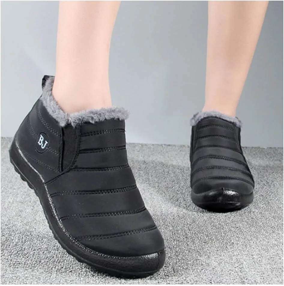 Indicativey Snow Boots, Gallen Winter Boots,Gallen Thermal Boots, Fur Lined Ankle Booties Walking Non Slip Shoes