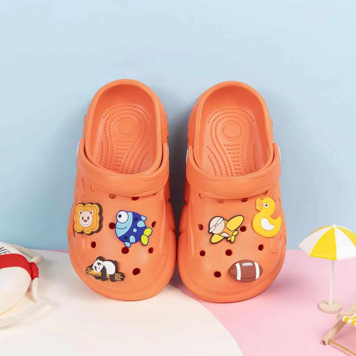 ISINSER Boys Girls Clogs Shoes Toddler Garden Glogs Sandles Cute Summer Water Shoes Slip On Clogs Indoor Outdoor Children Beach Pool Shoes