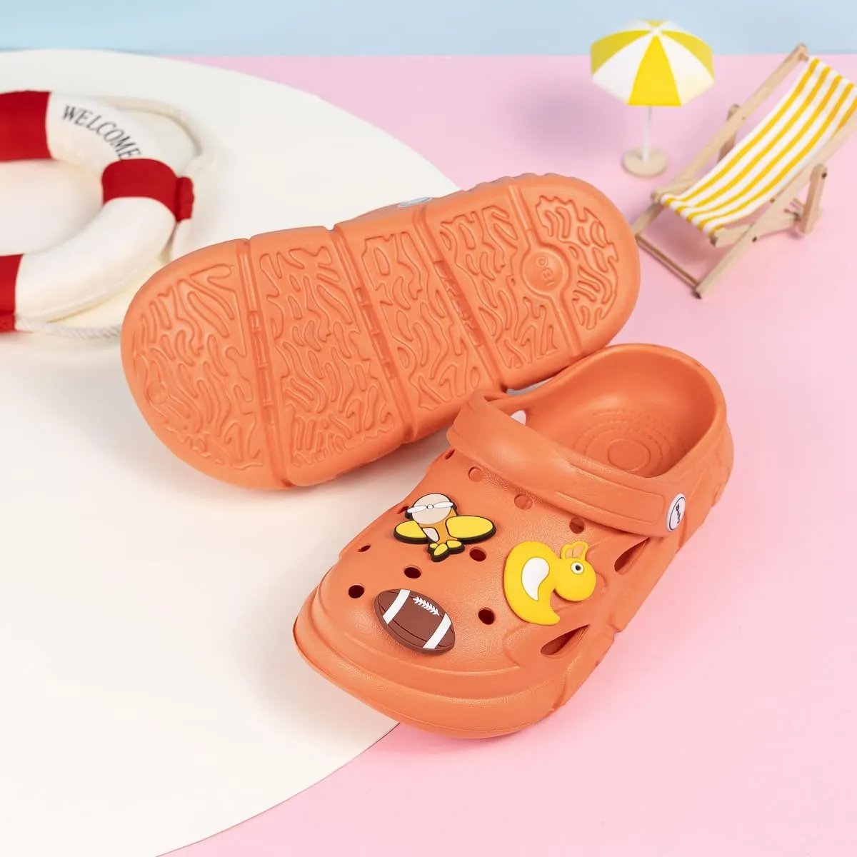 ISINSER Boys Girls Clogs Shoes Toddler Garden Glogs Sandles Cute Summer Water Shoes Slip On Clogs Indoor Outdoor Children Beach Pool Shoes