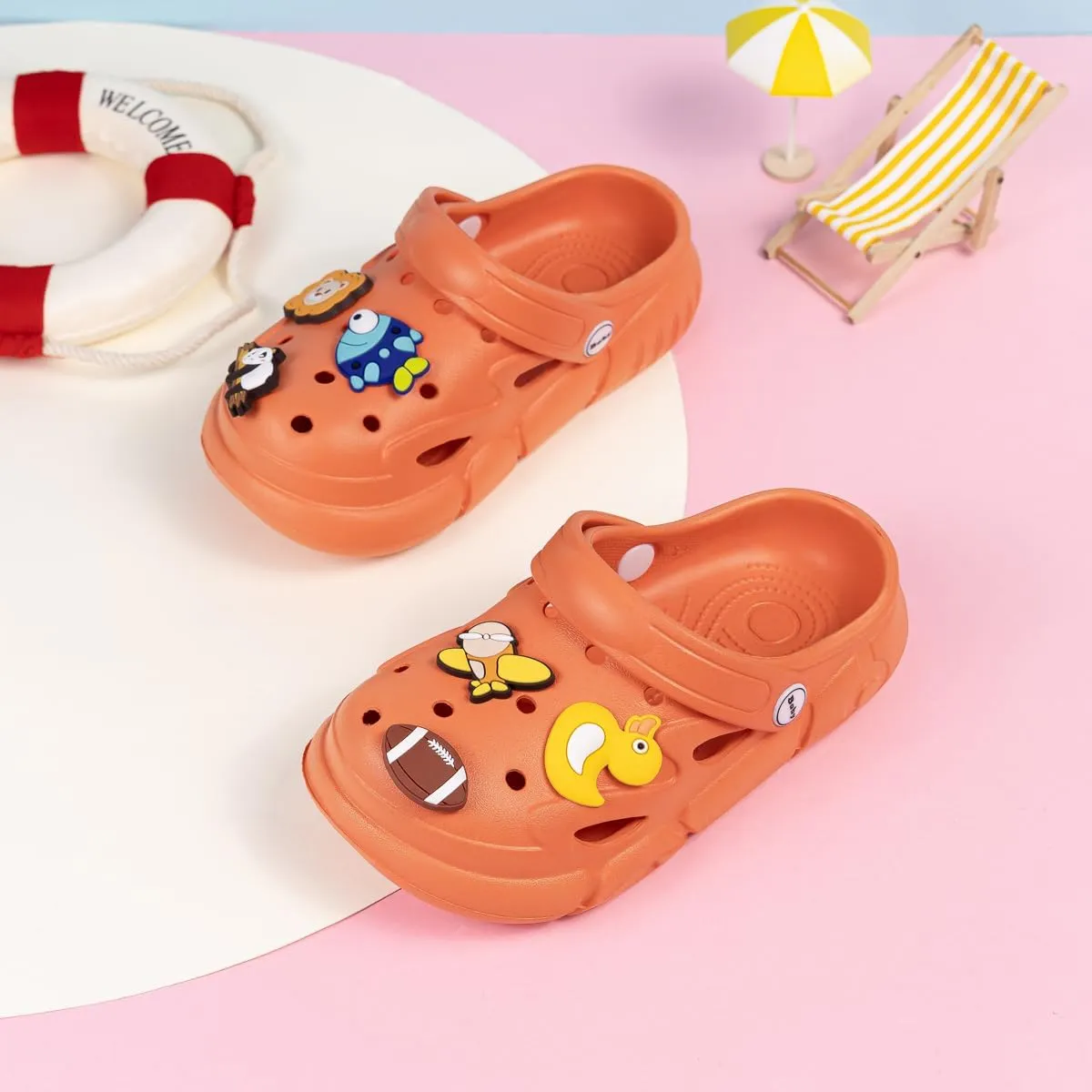 ISINSER Boys Girls Clogs Shoes Toddler Garden Glogs Sandles Cute Summer Water Shoes Slip On Clogs Indoor Outdoor Children Beach Pool Shoes