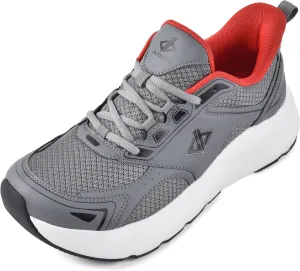 JACKSHIBO Mens Wide Toe Box Slip in Hands Free Shoes,Slip on Arch Support Wide Sneakers,Thick Cushioning Running Shoes,Orthopedic Walking Sneakers with Zero Drop Sole