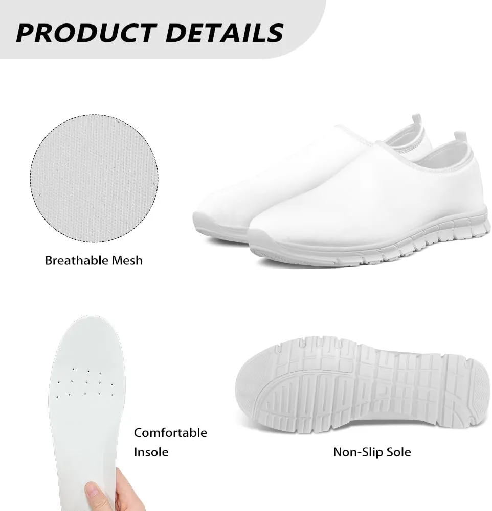 Jeiento Athletic Running Shoes for Women Outdoor Non Slip Sneakers Slip-On Casual Loafers Mesh Gym Sports Shoes DailyShoes for Ladies