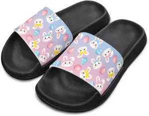 Jeiento Cartoon Slides for Kids Non-Slip Summer Slippers Lightweight Children Sandals for Beach, Pool, Shower,Rabbit Holiday Shoes