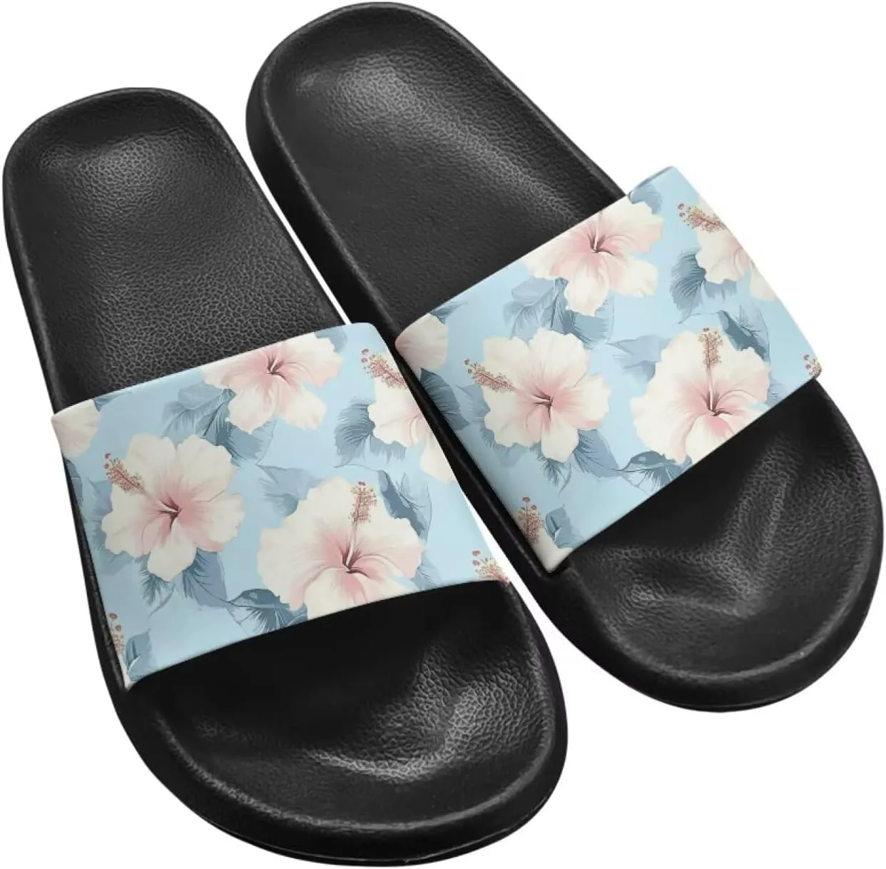 Jeiento Open Toe Slippers for Women Butterfly Slides Sandal Non Slip Rubber Sole Shower Shoes for Bathroom,Beach,Pool