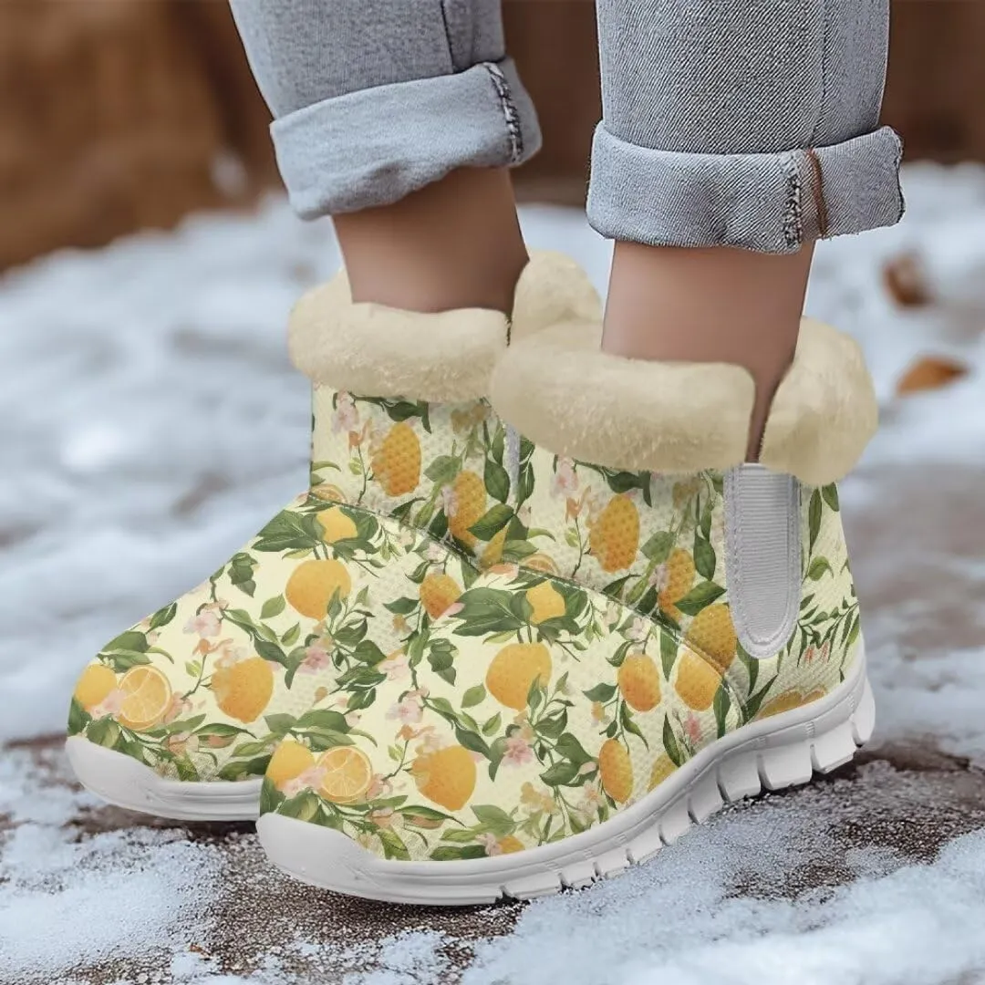 Jeiento Warm Snow Boots for Women Thickening Walking Boots Winter Shoes Women Work Ankle Boots Lightweight/Anti Slip Hiking Boots