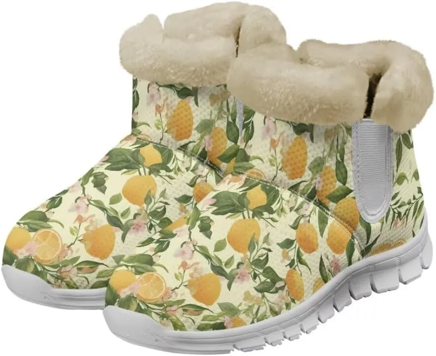 Jeiento Warm Snow Boots for Women Thickening Walking Boots Winter Shoes Women Work Ankle Boots Lightweight/Anti Slip Hiking Boots