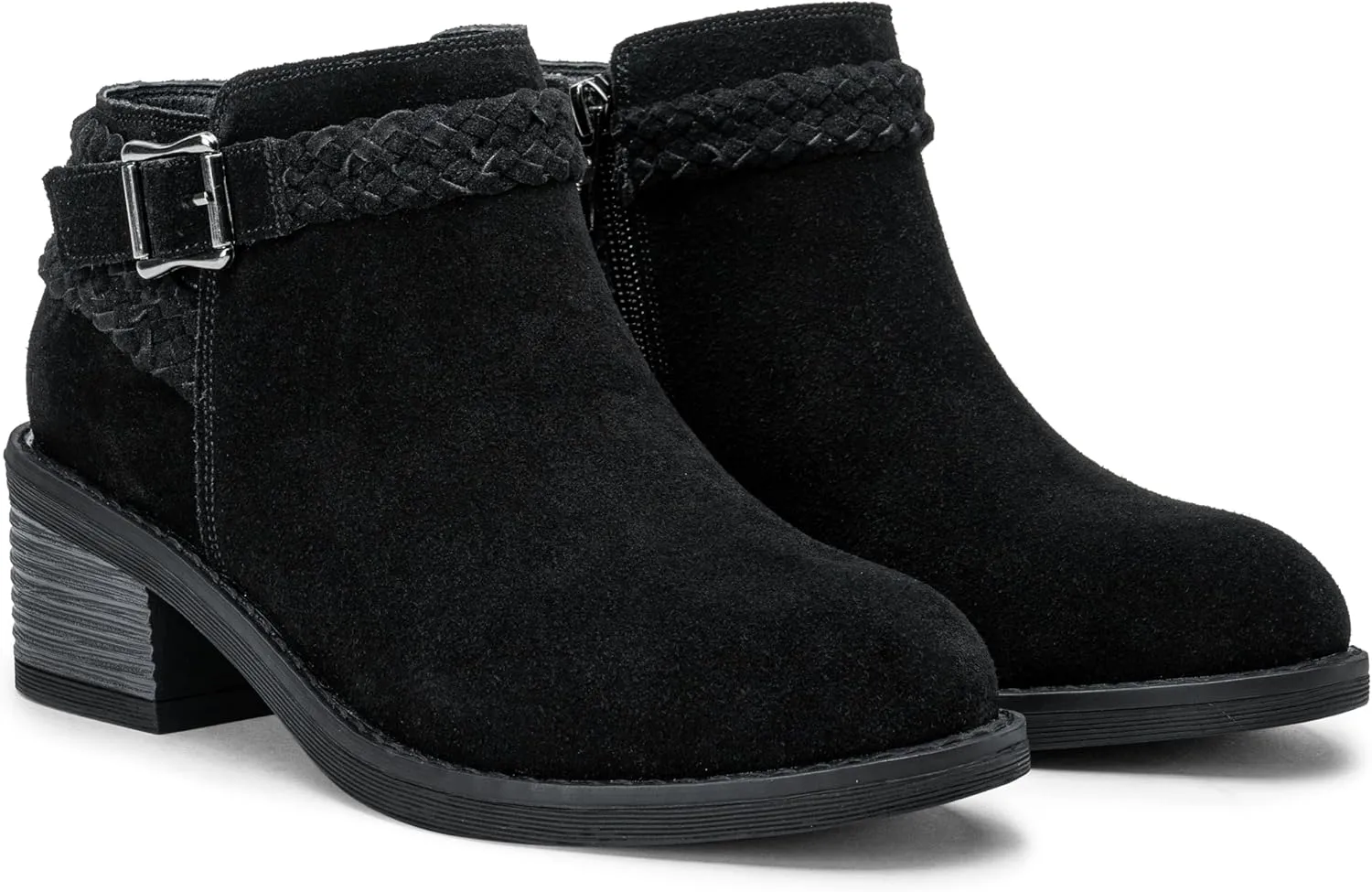 Jeossy Women's Ankle Boots, Low Heel Short Booties, Dress Fall Boots with Inner Zipper