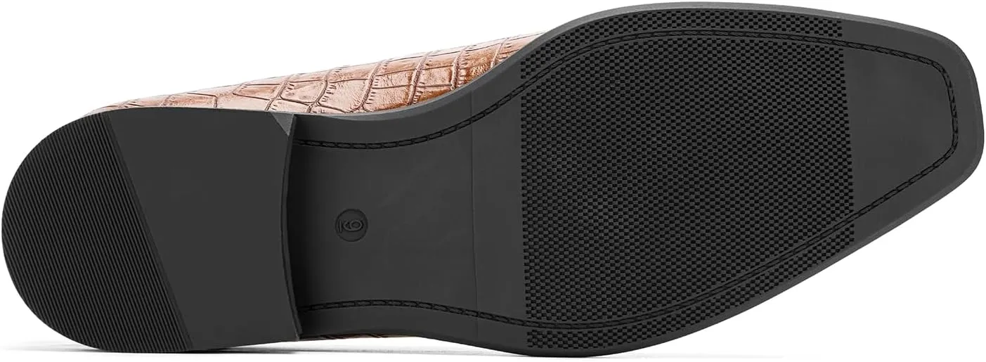 JITAI Men's Slip On Dress Casual Loafers with Tassel and Penny, Perfect for Weddings and Disco Nights, Fashionable Tuxedo Shoes with Comfortable Rubber Sole.