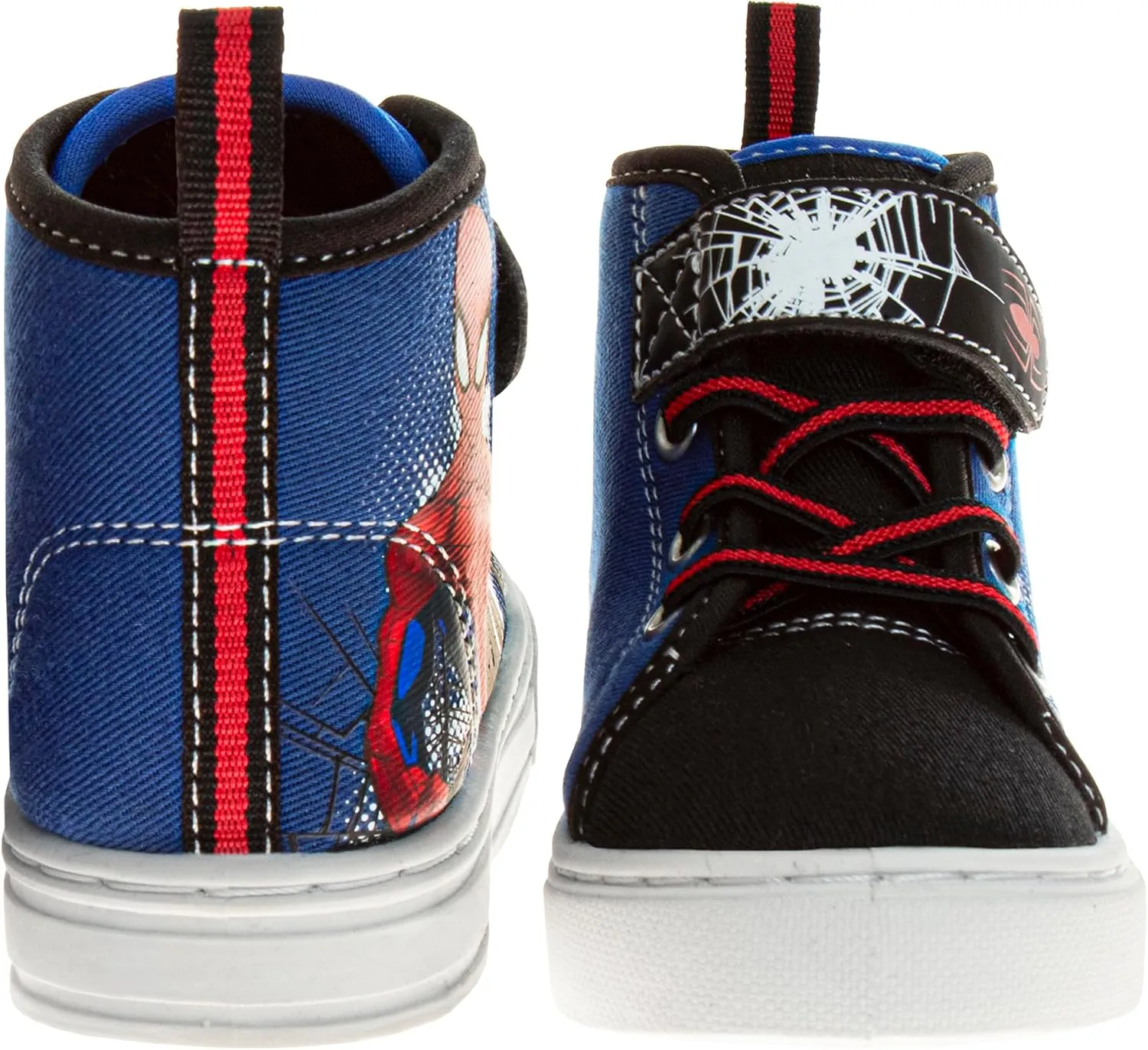 Josmo Kids Spiderman High Top Shoes Athletic Lightweight Breathable - Spidey Sneaker Boys HighTops Character Sneakers (Sizes: 7-10 Toddler / 11-12 Little Kid)