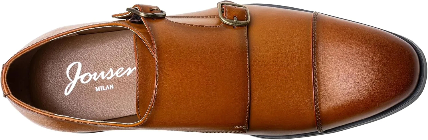 Jousen Dress Shoes for Men Monk Strap Loafers for Men