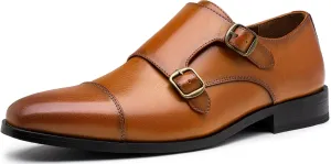 Jousen Dress Shoes for Men Monk Strap Loafers for Men