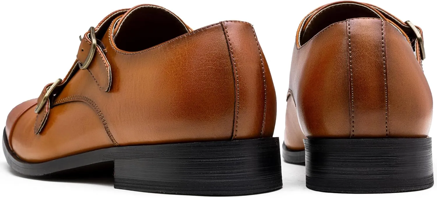 Jousen Dress Shoes for Men Monk Strap Loafers for Men