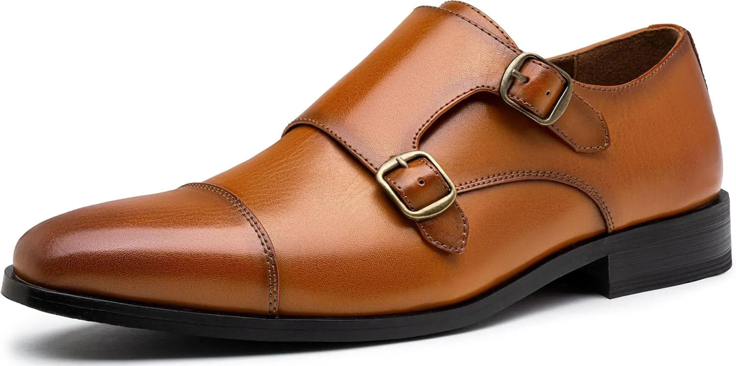 Jousen Dress Shoes for Men Monk Strap Loafers for Men
