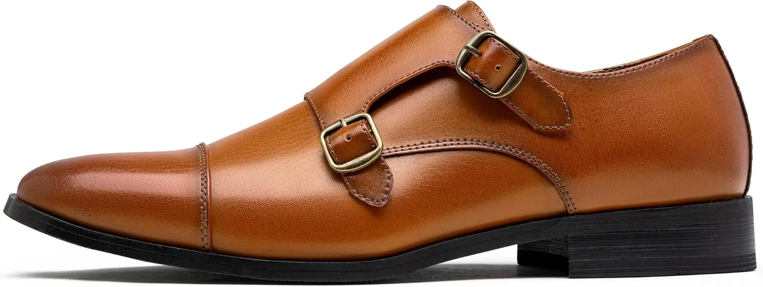 Jousen Dress Shoes for Men Monk Strap Loafers for Men