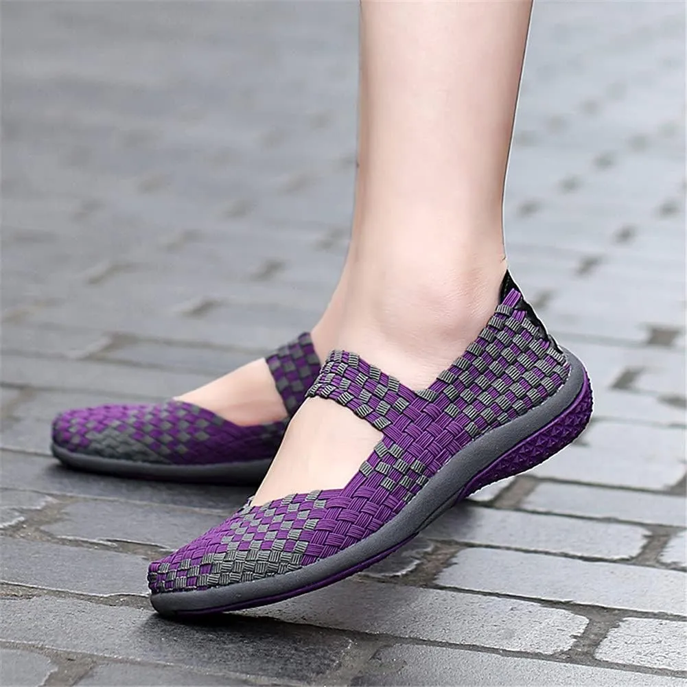 JOYVIP Womens Curly Type Ballet Flats Slip On Comfort Loafers Handmade Woven Shoes