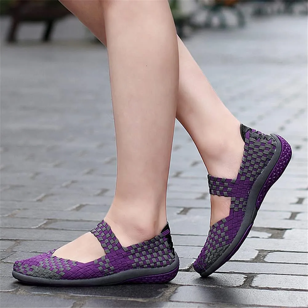 JOYVIP Womens Curly Type Ballet Flats Slip On Comfort Loafers Handmade Woven Shoes