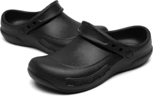 JSWEI Chef Shoes Men -Waterproof and Oil-Proof Clogs Non Slip Kitchen Shoes for Men Nursing Shoes Garden Shoes Outdoor Chef Clogs for Kitchen Food Service