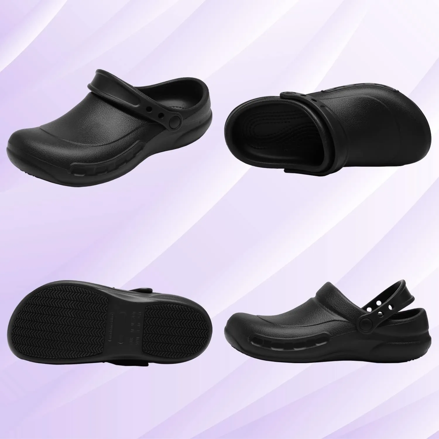 JSWEI Chef Shoes Men -Waterproof and Oil-Proof Clogs Non Slip Kitchen Shoes for Men Nursing Shoes Garden Shoes Outdoor Chef Clogs for Kitchen Food Service