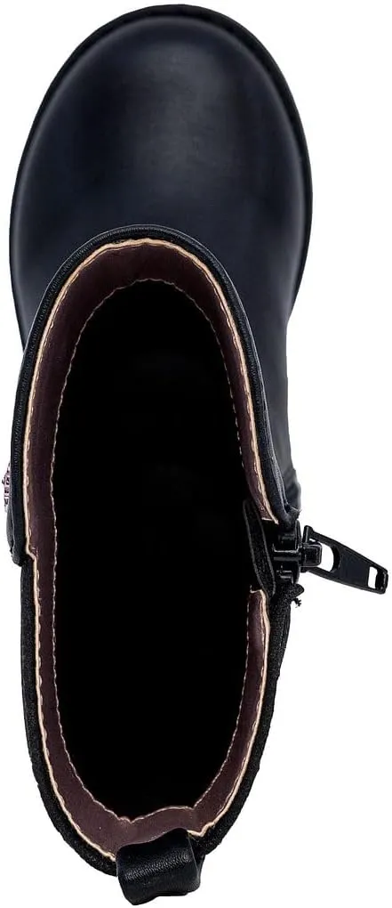 Juicy Couture Girls Winter Fur Boots Warm Insulated Fashion Booties Mid Calf Outdoor Snow Boot for Toddler/Little Kid/Big Kid