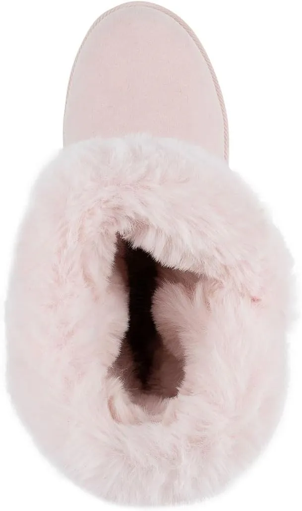 JUICY COUTURE Women's Slip On Winter Snow Boots Warm & Insulated Fur Lining Comfortable Fashion Booties