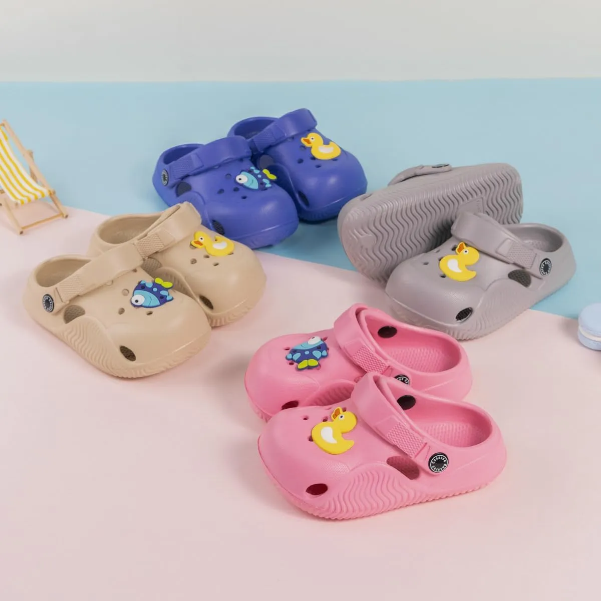 Kannior Toddler Kids Infant Boys Girls Cute Garden Clogs Water Sandals Slip On Shoes Slipper Slides Lightweight Outdoor Summer Children Beach Pool Play Shoes (Baby/Toddler Kids)