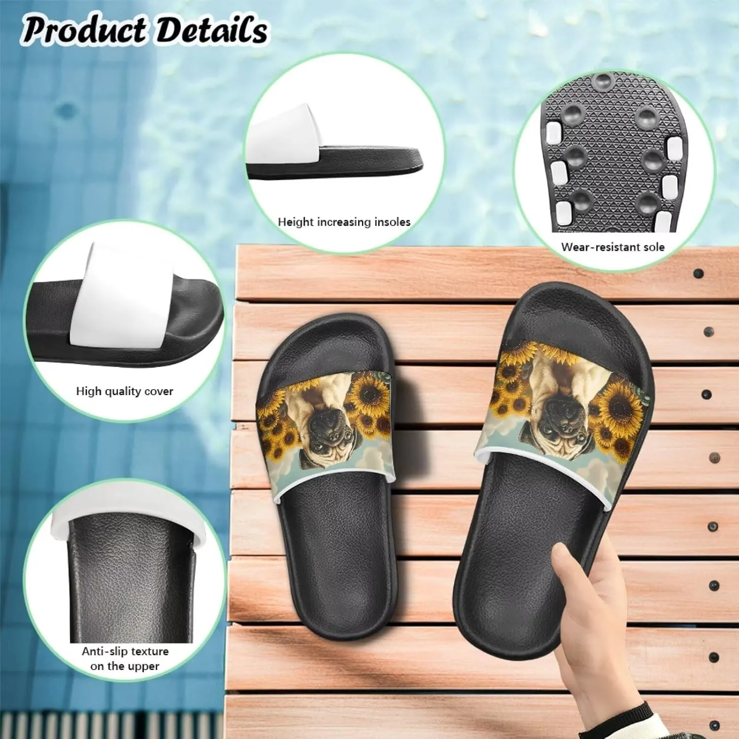 Kids Boys Girls Ball Sports Slides Sandals Comfortable Beach Pool Shower Shoes House Slide Indoor Outdoor