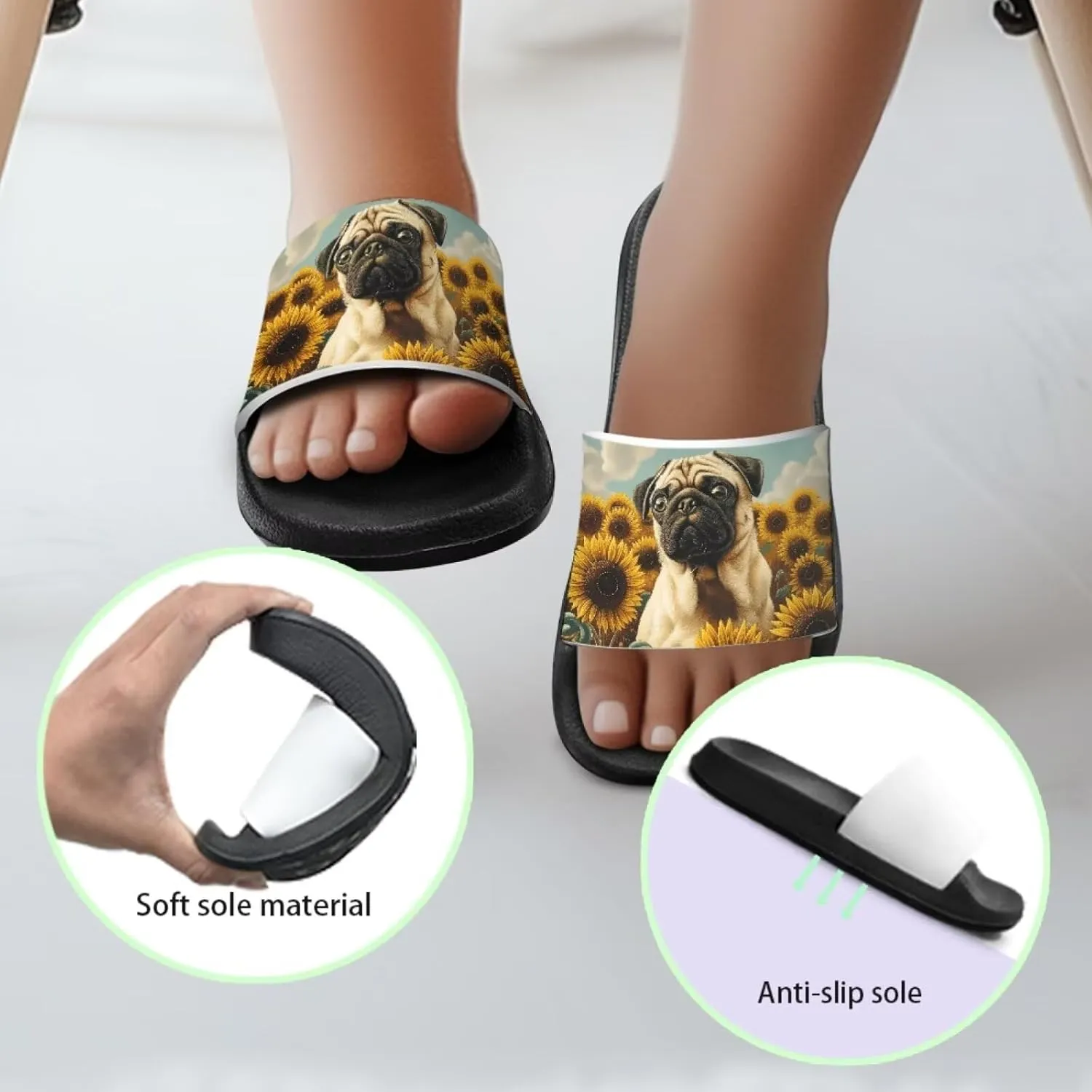 Kids Boys Girls Ball Sports Slides Sandals Comfortable Beach Pool Shower Shoes House Slide Indoor Outdoor