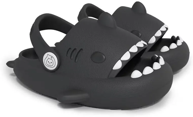 Kids Boys Girls Cartoon Shark Clogs Shoes-Kids Cartoon Summer Sandals Slipper Outdoors Cute Garden Clogs Summer Beach Pool Slipper