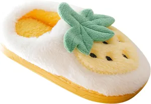 Kids Cute Strawberry 𝐌ushroom Slippers Soft Bottom Comfort Slippers Fleece Plush Warm Cozy Outdoor Tween Shoes