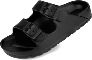 Kids Slides Sandals Double Buckle Adjustable Boys Girls