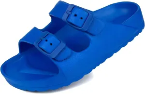 Kids Slides Sandals Double Buckle Adjustable Boys Girls