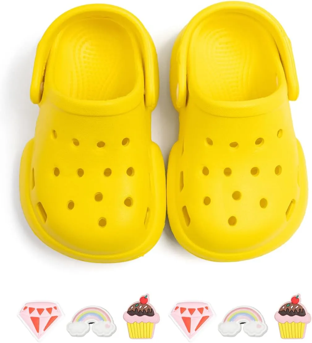 KIDSUN Toddler Kids Boys Girls Cute Garden Clogs Water Sandals Slip On Shoes Slipper Slides Lightweight Outdoor Summer Infant Children Beach Pool Play Shoes (Baby/Toddler Kids)
