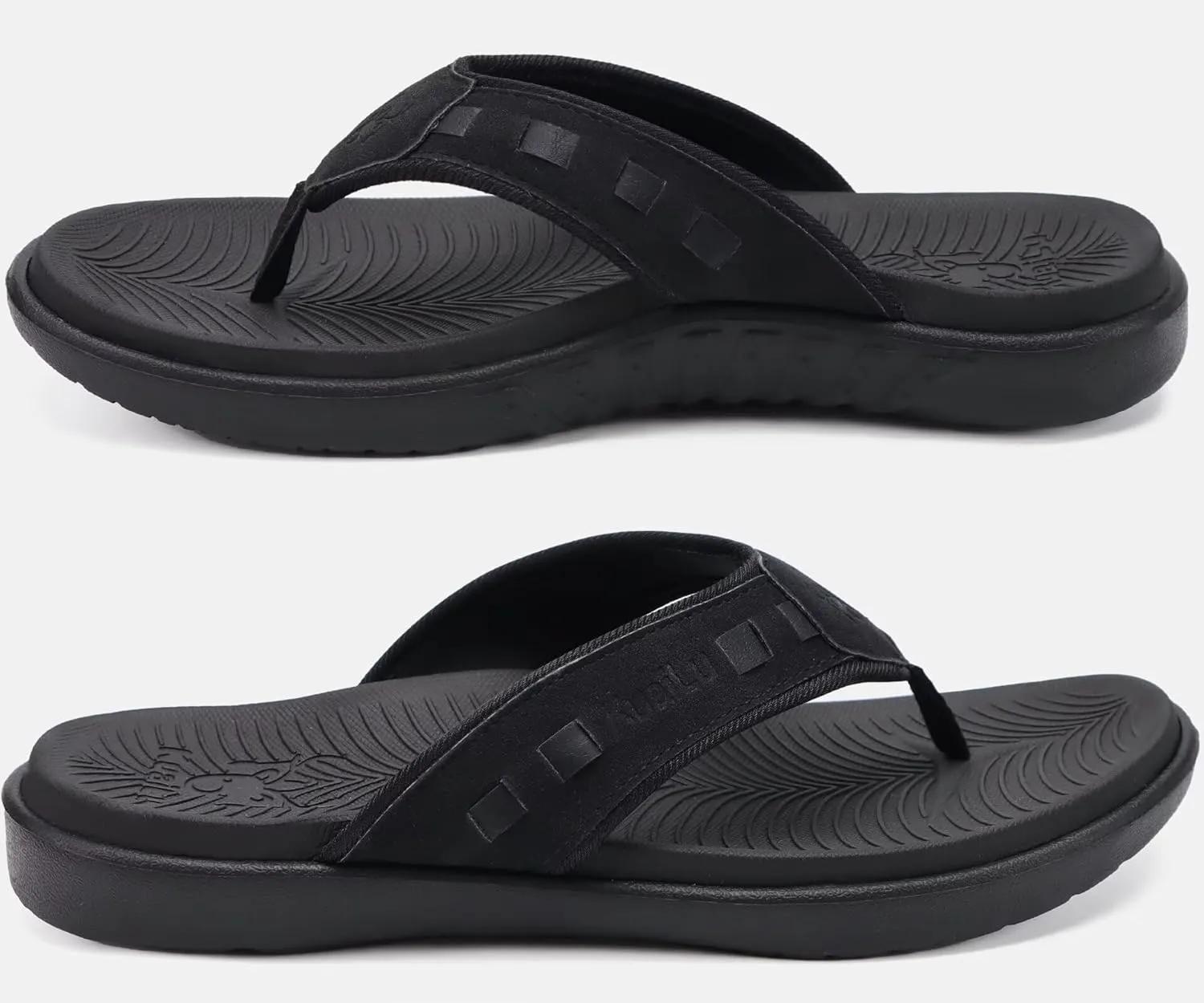 KuaiLu Mens Sport Flip Flops Comfort Orthotic Thong Sandals with Plantar Fasciitis Arch Support Outdoor Summer Beach Size 7~15