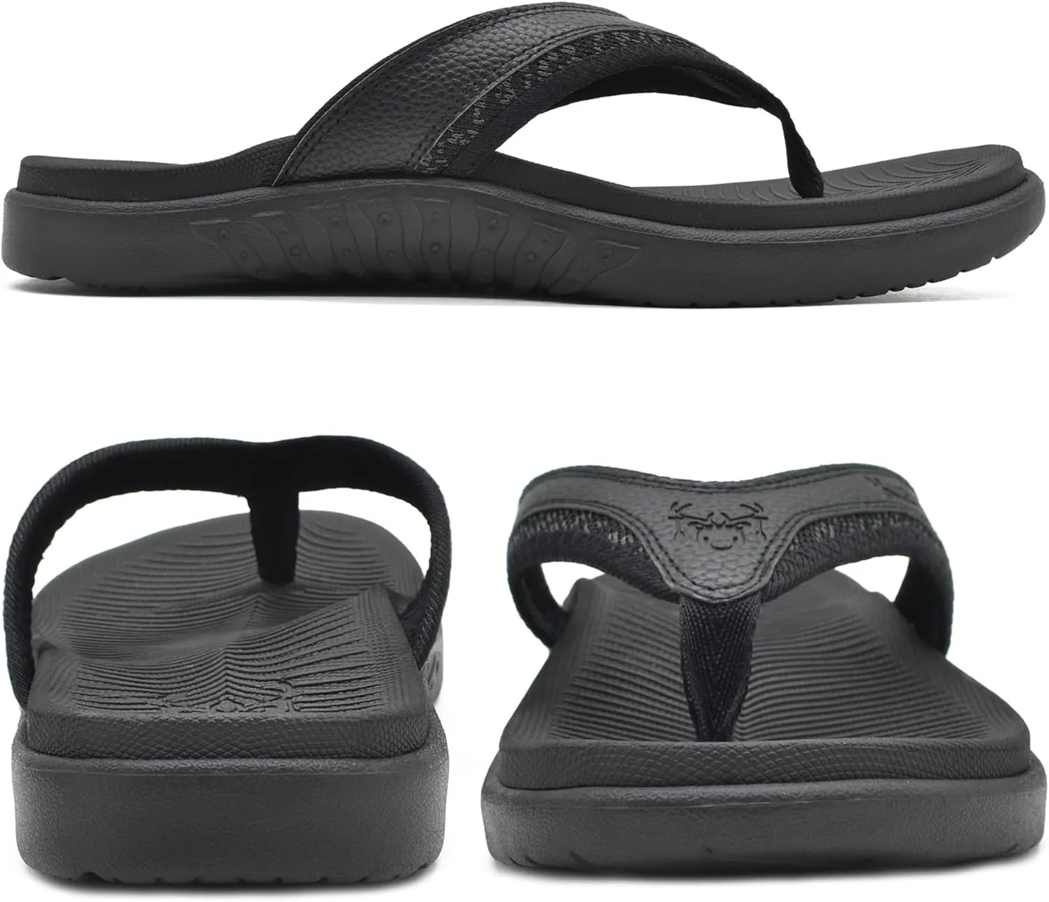 KuaiLu Mens Sport Flip Flops Comfort Orthotic Thong Sandals with Plantar Fasciitis Arch Support Outdoor Summer Beach Size 7~15