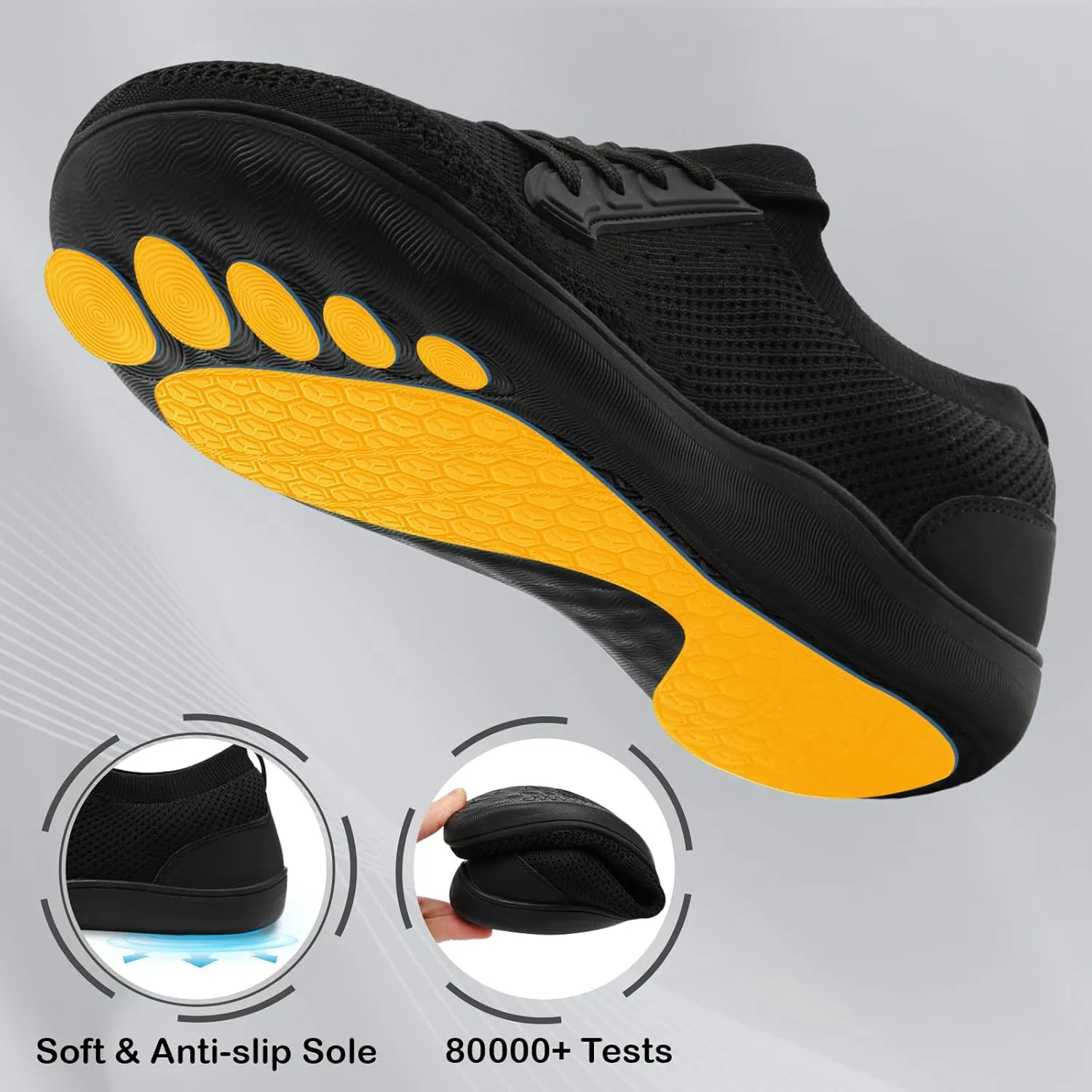 L-RUN Mens Walking Shoes Wide Toe Barefoot Shoes Minimalist Men's Casual Dress Shoes Breathable Zero Drop Fashion Sneakers
