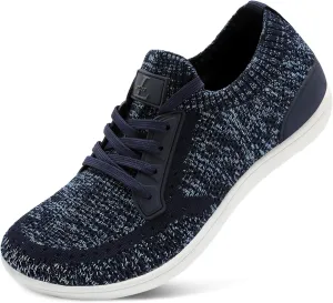 L-RUN Mens Walking Shoes Wide Toe Barefoot Shoes Minimalist Men's Casual Dress Shoes Breathable Zero Drop Fashion Sneakers