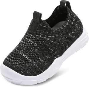 L-RUN Toddler Shoes Barefoot Kids Sneakers Wide Toe Box Boys Girls Tennis Shoes Lightweight Baby Walking Shoes Slip on Shoes