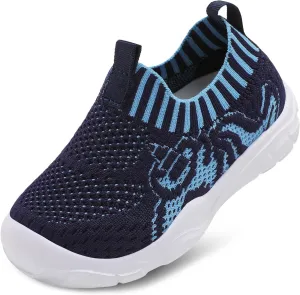 L-RUN Toddler Shoes Barefoot Kids Sneakers Wide Toe Box Boys Girls Tennis Shoes Lightweight Baby Walking Shoes Slip on Shoes