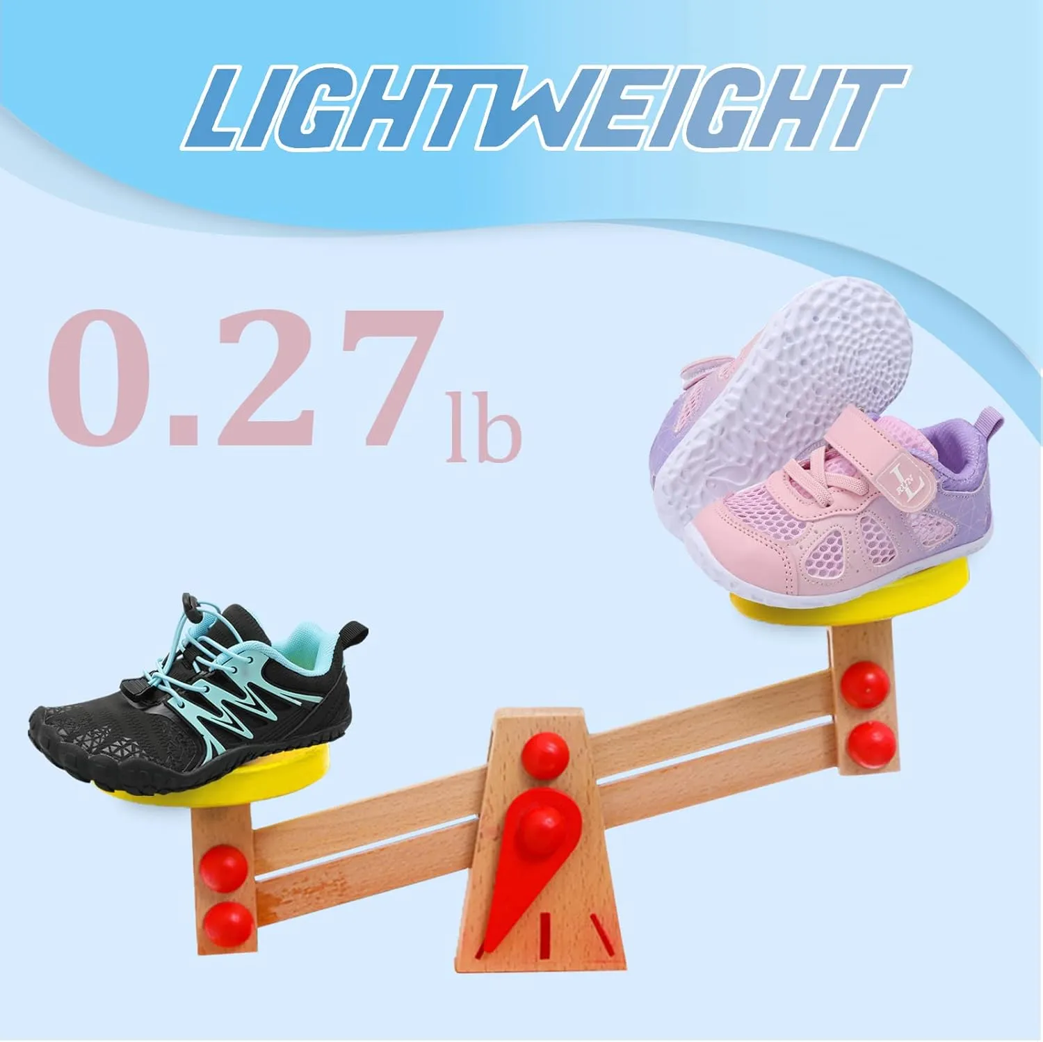 L-RUN Toddler Sneakers Boys Girls Barefoot Summer Walking Shoes Toddler Boy Tennis Shoes Mesh Lightweight