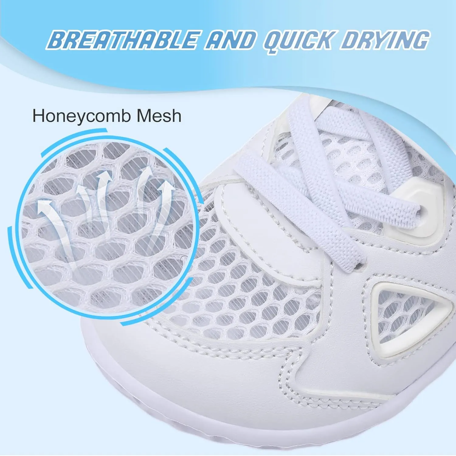 L-RUN Toddler Sneakers Boys Girls Barefoot Summer Walking Shoes Toddler Boy Tennis Shoes Mesh Lightweight