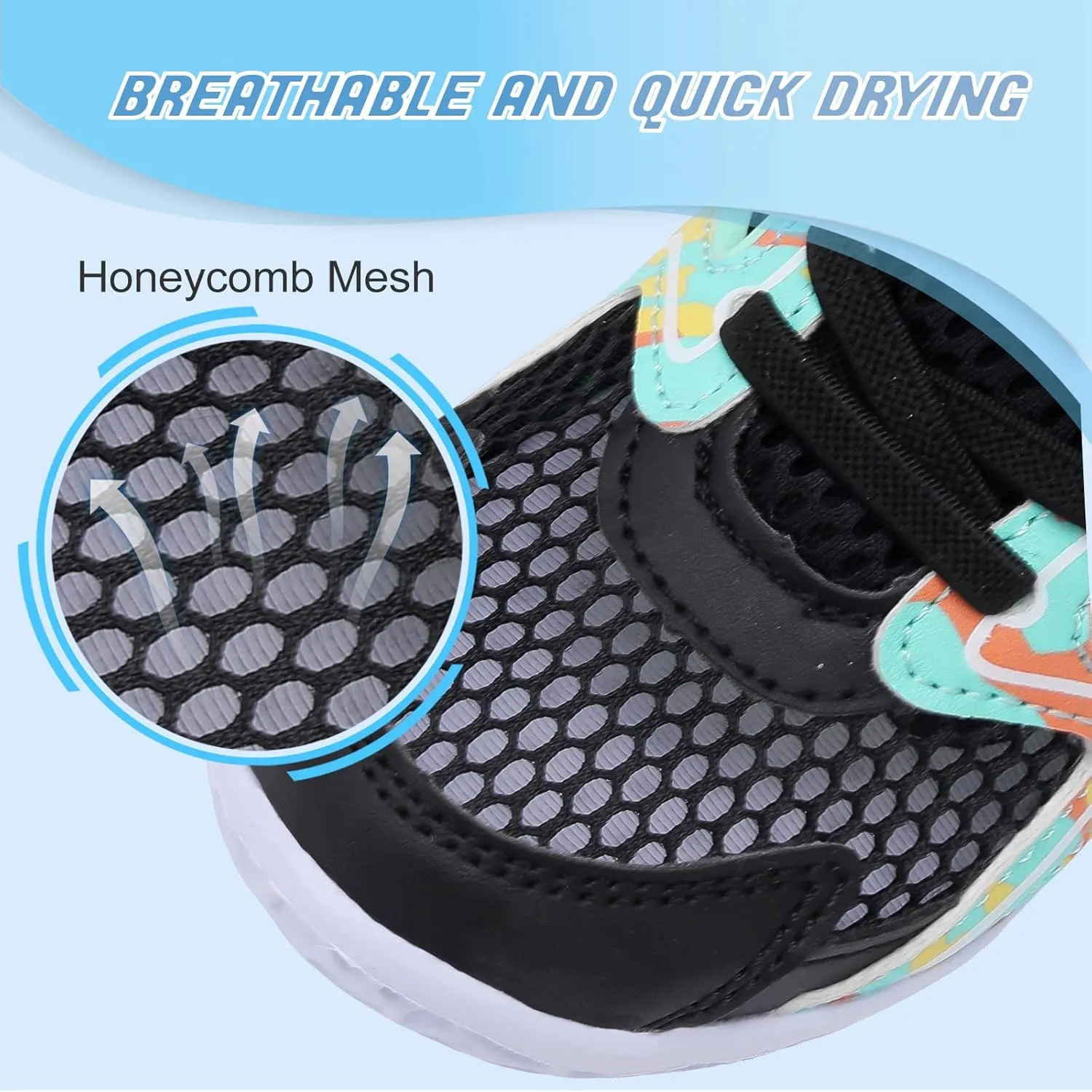L-RUN Toddler Sneakers Boys Girls Barefoot Summer Walking Shoes Toddler Boy Tennis Shoes Mesh Lightweight