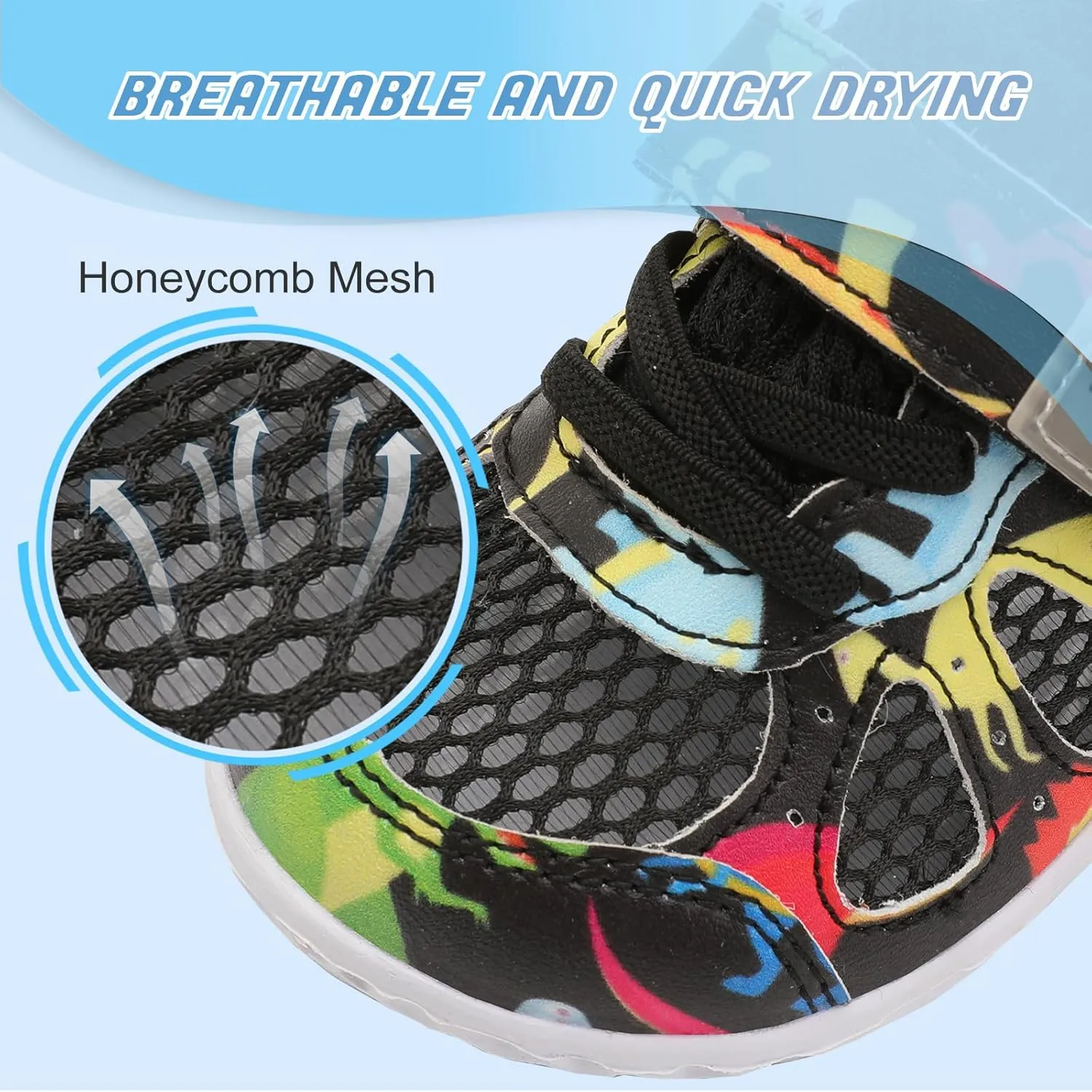 L-RUN Toddler Sneakers Boys Girls Barefoot Summer Walking Shoes Toddler Boy Tennis Shoes Mesh Lightweight