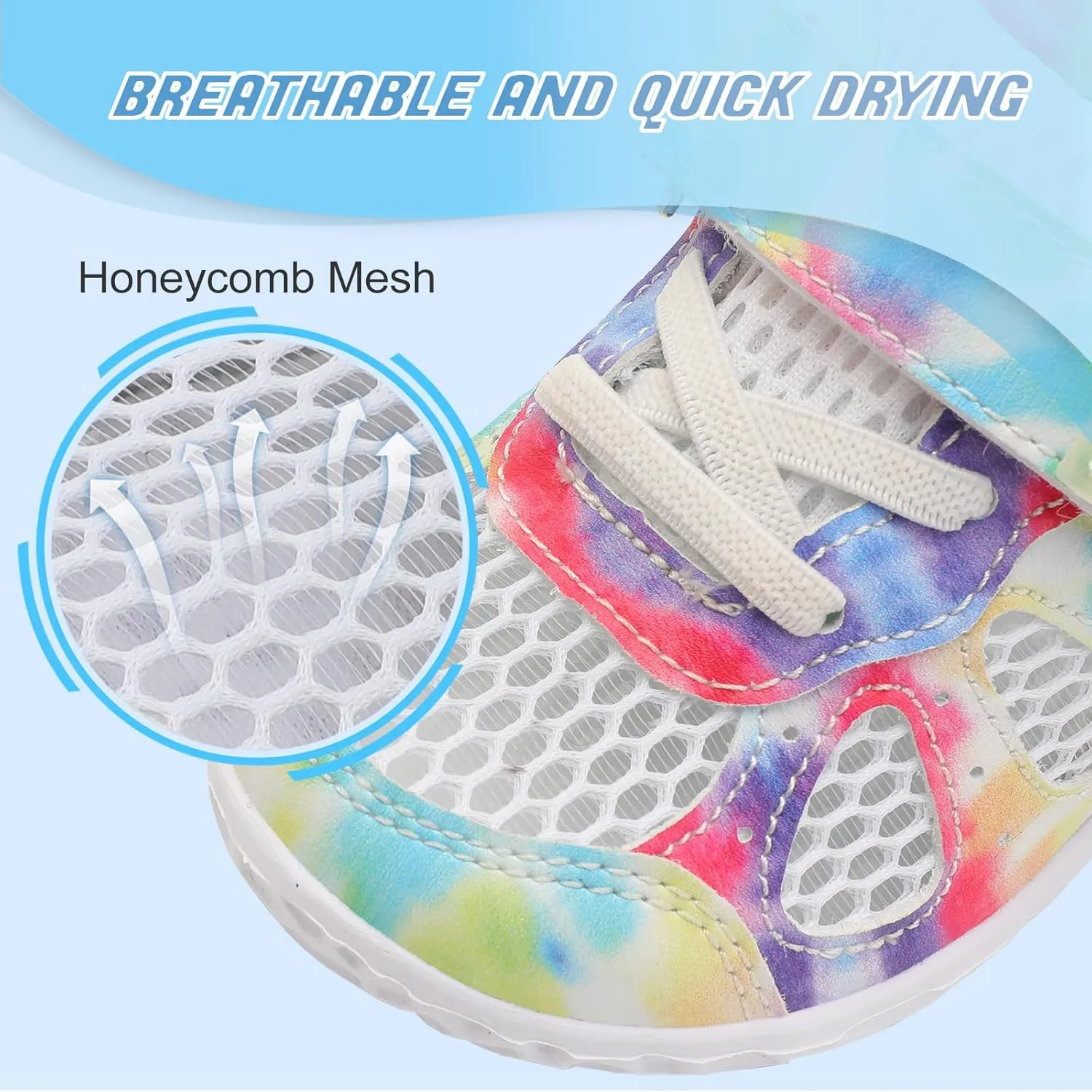 L-RUN Toddler Sneakers Boys Girls Barefoot Summer Walking Shoes Toddler Boy Tennis Shoes Mesh Lightweight