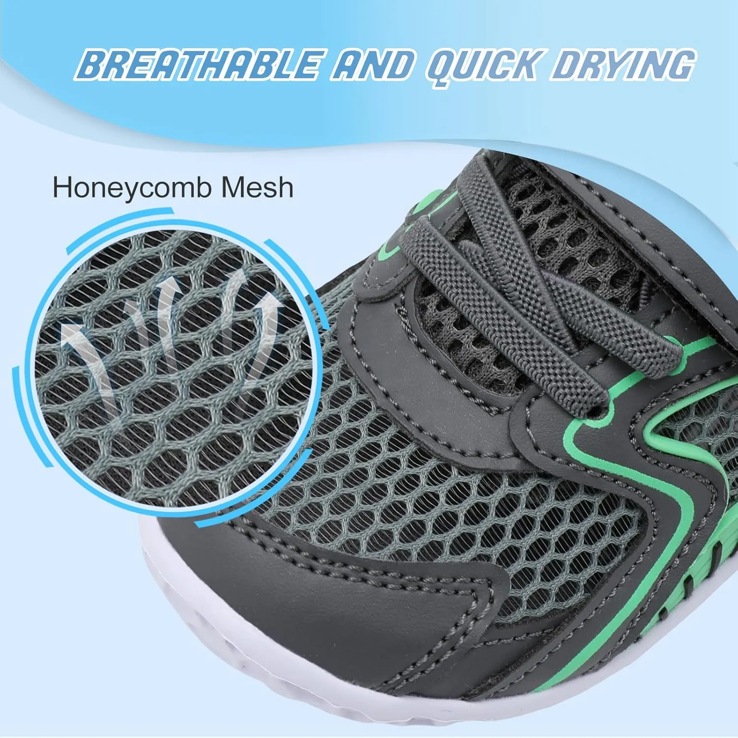 L-RUN Toddler Sneakers Boys Girls Barefoot Summer Walking Shoes Toddler Boy Tennis Shoes Mesh Lightweight