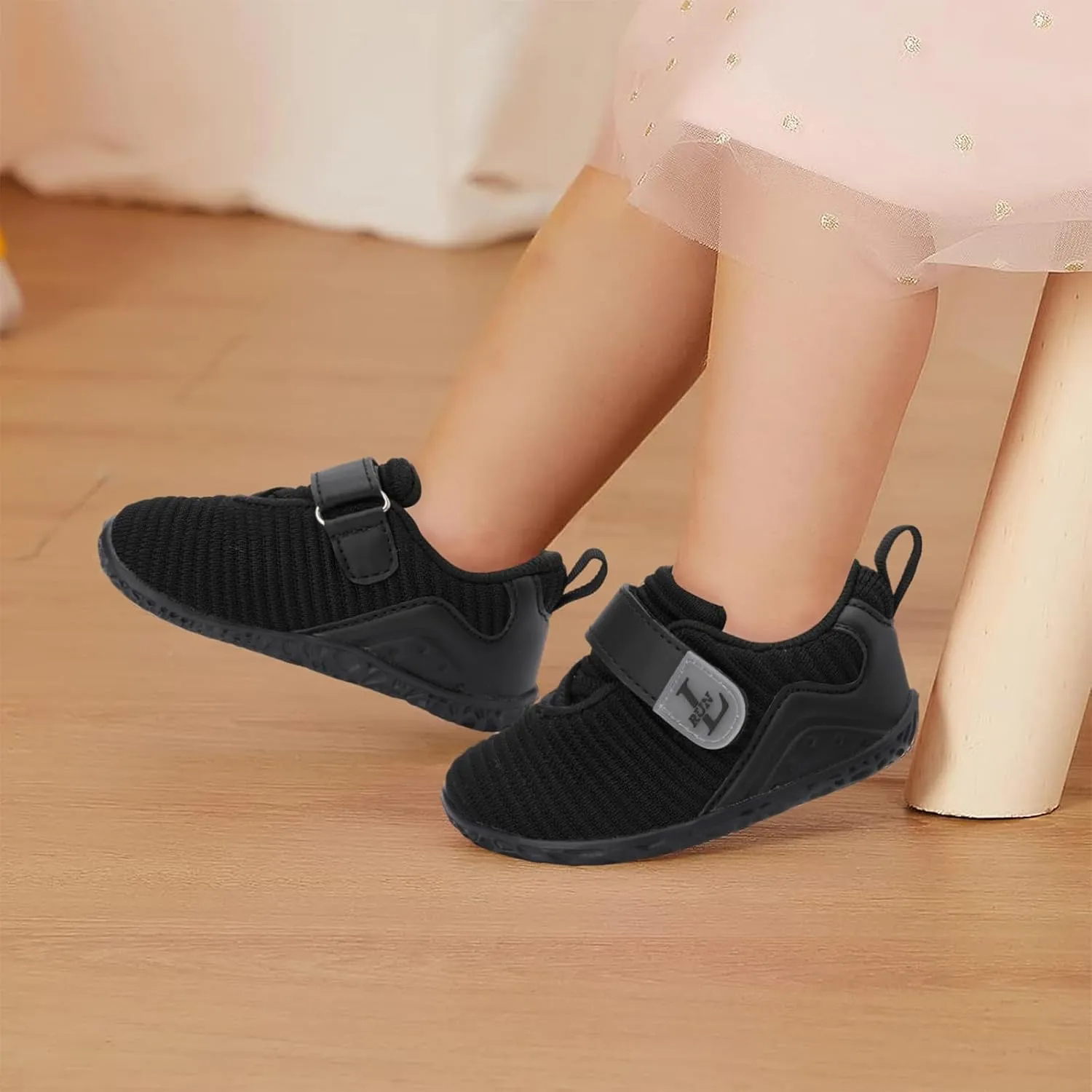 L-RUN Toddler Sneakers Boys Girls Lightweight Shoes Knit Kids Walking Shoes for Indoor Outdoor