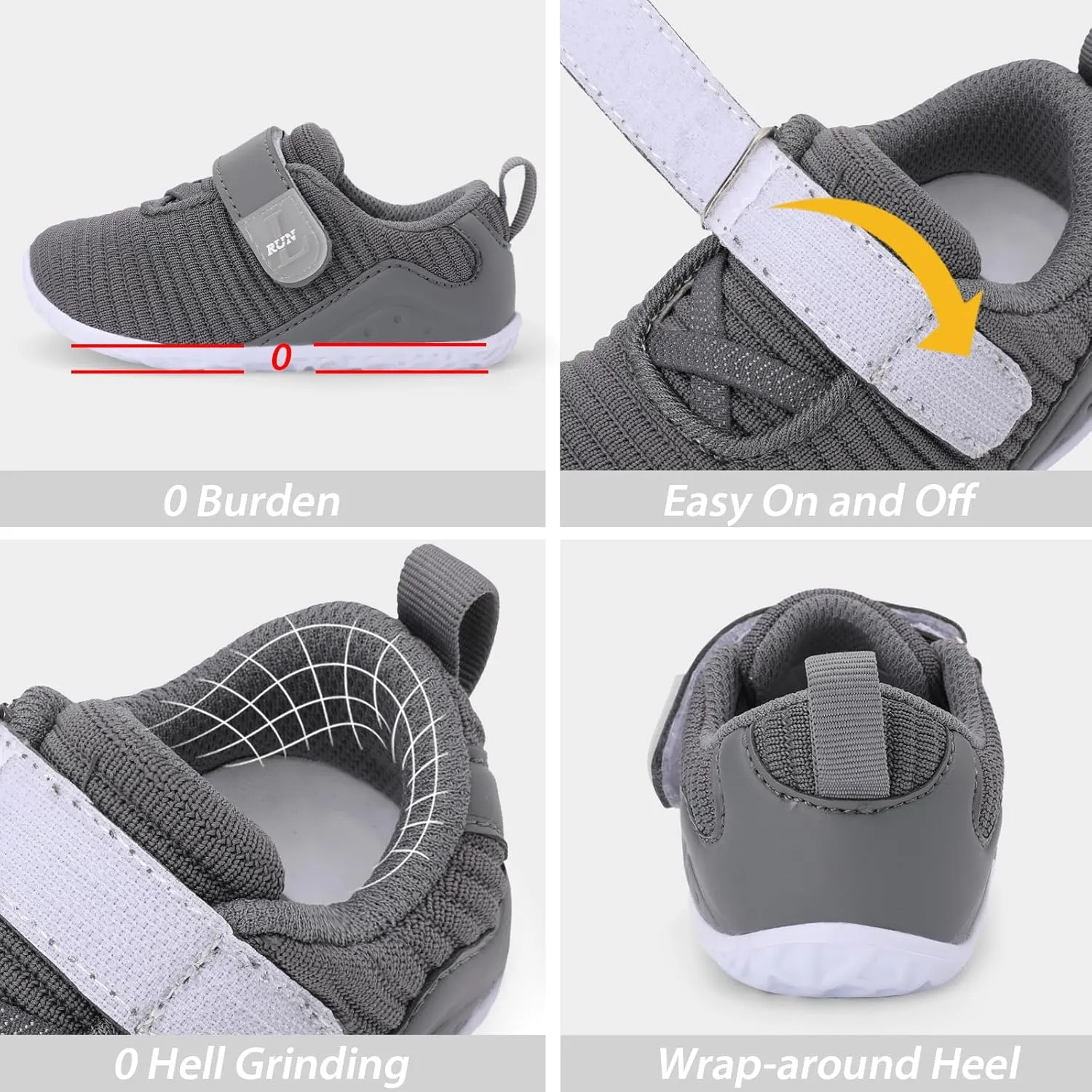 L-RUN Toddler Sneakers Boys Girls Lightweight Shoes Knit Kids Walking Shoes for Indoor Outdoor