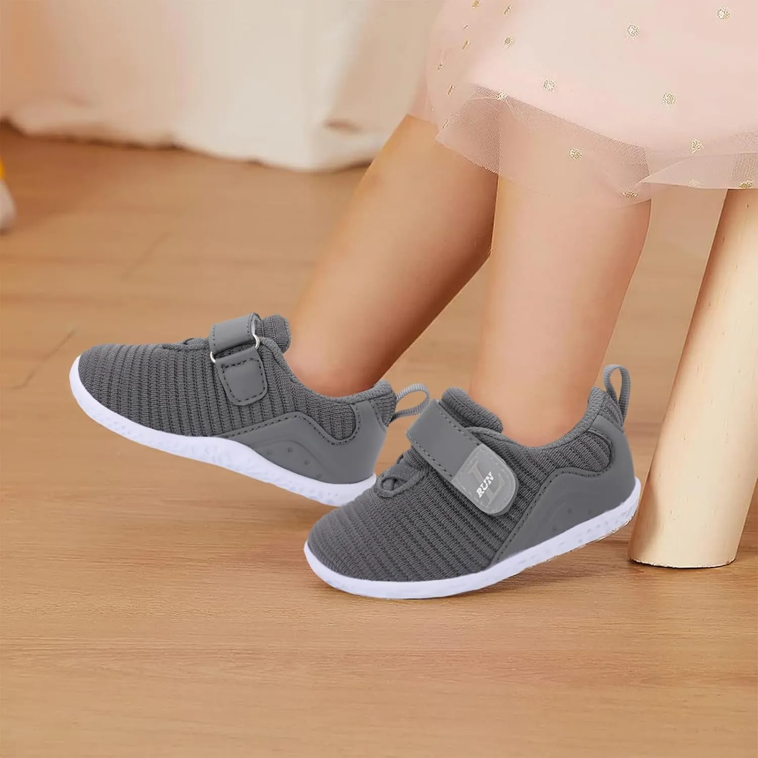 L-RUN Toddler Sneakers Boys Girls Lightweight Shoes Knit Kids Walking Shoes for Indoor Outdoor